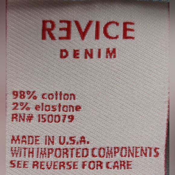 Revice Jeans Womens Size 27 (25x26.5) Denim Two Tone Blue 5 Pocket Button Fly - Picture 8 of 10